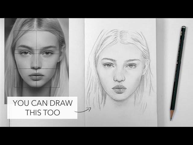 Learn how to draw a Face - Portrait Drawing Tutorial