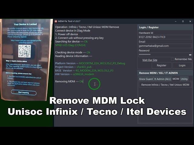 How To Remove MDM Lock Unisoc Infinix, Tecno, itel Devices