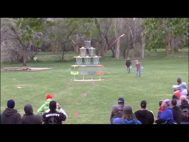 The Disc Golf Basket Pyramid Shot