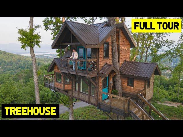 2-STORY TREEHOUSE AIRBNB FULL TOUR! Luxury Treehouse w/ Amazing Views!