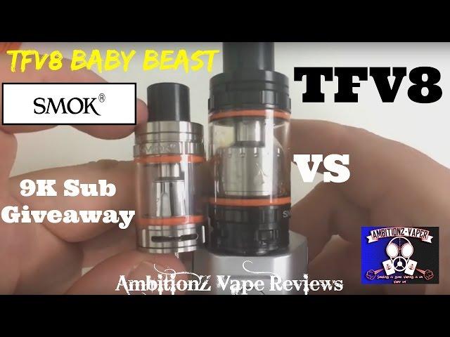 Smok TFV8 Baby Beast Review & Comparsion to TFV8 | 9K Sub Giveaway(closed)