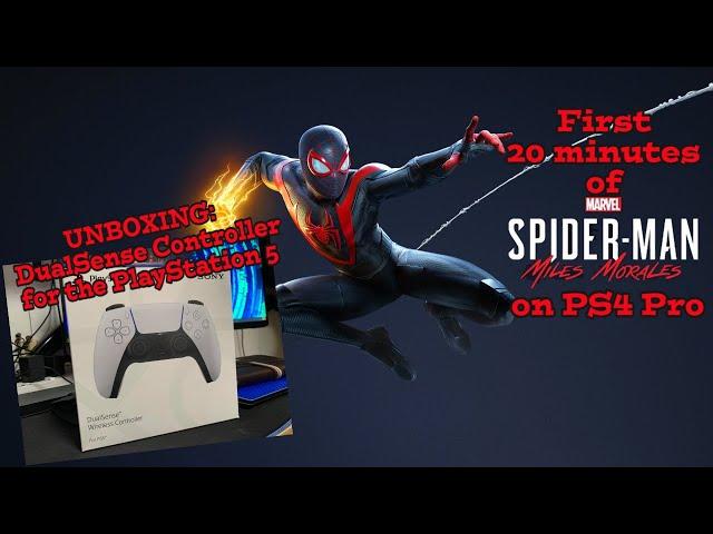 UNBOXING: DualSense Controller for PS5 + First 20 Minutes of Spider Man: Miles Morales on PS4 Pro