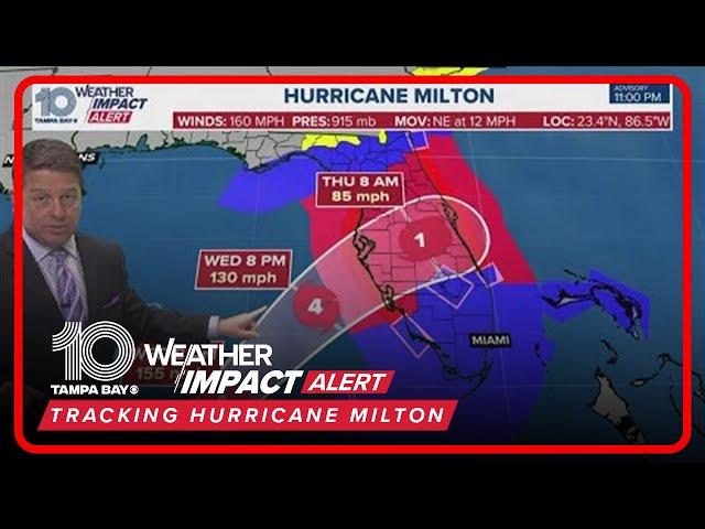 Tracking Hurricane Milton: Expected to make landfall as 'dangerous, major' hurricane (11 pm, Oct. 8,