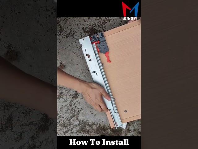 How to install undermount drawer slides | Kitchen cabinet fittings #shorts
