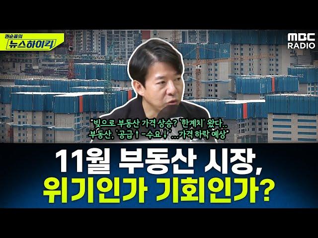 11월 부동산 시장, 위기인가 새로운 기회인가? - 이광수, [권순표의 뉴스하이킥], MBC 241113 방송