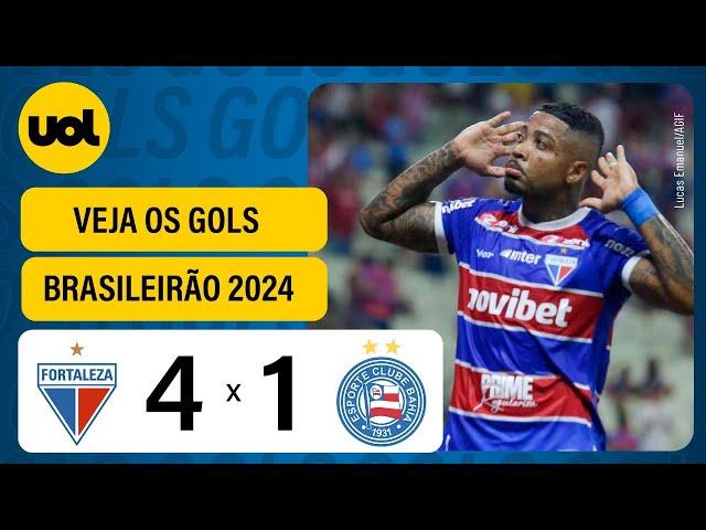 FORTALEZA 4 X 1 BAHIA - BRASILEIRÃO 2024; VEJA OS GOLS DE MARINHO, EVERALDO, POCHETTINO E KAYZER