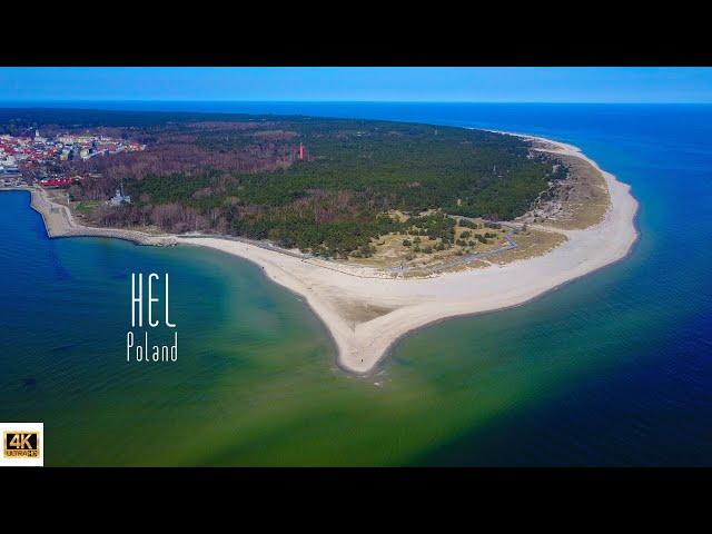  4K drone video of Hel, Poland.