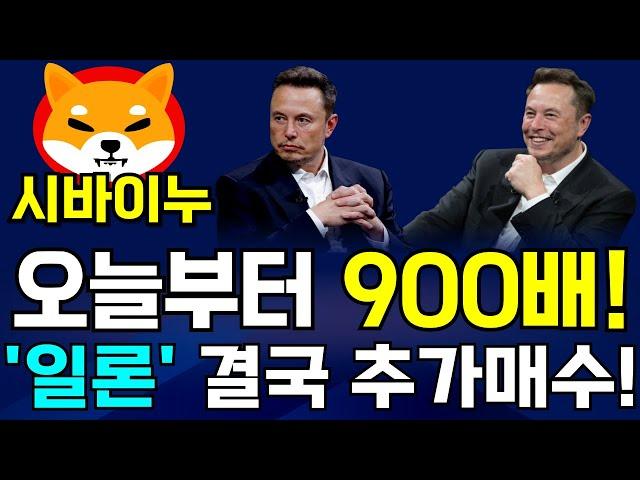 [시바이누 코인] 코인게이프 잭팟터졌다! 900배 상승모멘텀! 일론 결국 추가매수!