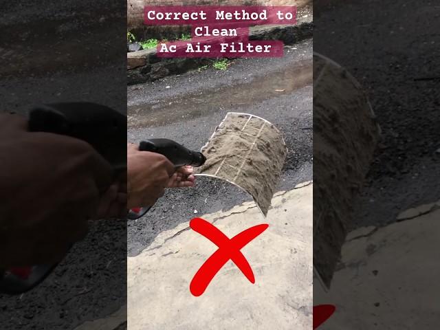 Correct method to Clean AC Air filter | How to Cleaning Air Conditioner Filter at Home  #accleaning