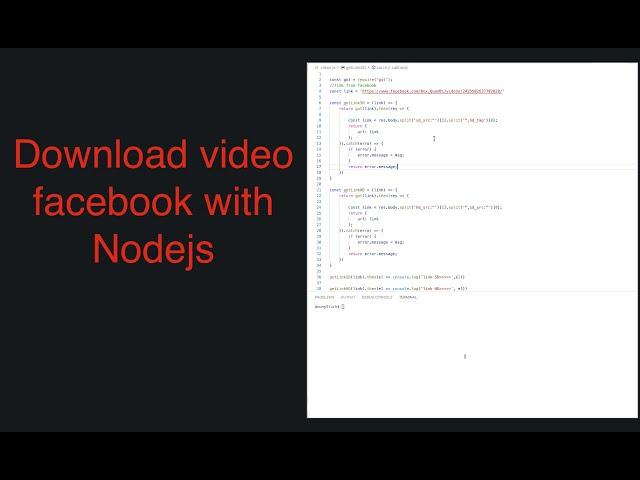 Download video facebook with Nodejs