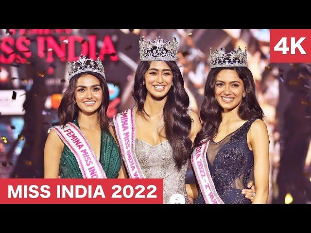 Miss India 2022 Winner Name And Photo (4k Video) - Sini Shetty Femina Miss India 2022 and Runner Ups