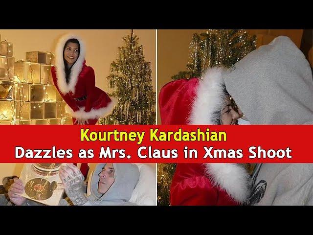 Kourtney Kardashian Dazzles as Mrs. Claus in Xmas Shoot | DRM Entertainment