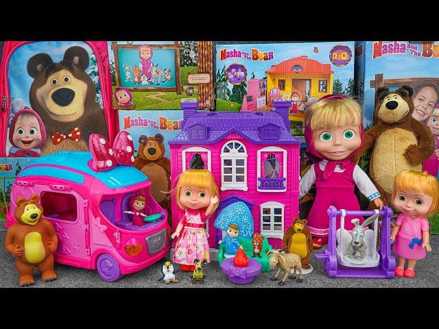 101 Minutes of Satisfying ASMR Unboxing | Adorable Masha and The Bear Villa Toys Collection