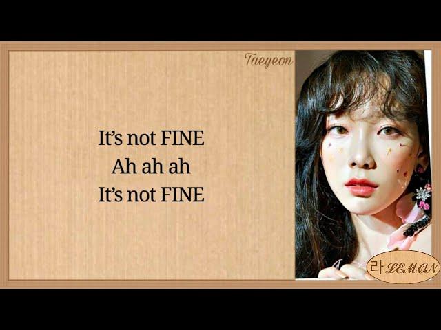 Taeyeon Fine Easy Lyrics