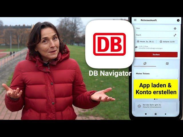 App DB Navigator laden und Kundenkonto bei der Deutschen Bahn erstellen. Apps einfach erklärt.