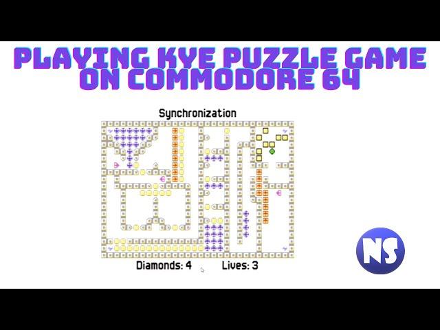 Playing KYE Puzzle Game Synchronization Level on Commodore 64