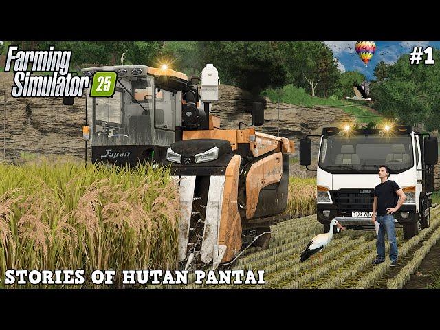 FS25 - EPIC FIRST RICE HARVEST & MAP DISCOVERY IN HUTAN PANTAI!  | Hutan Pantai | Timelapse #1