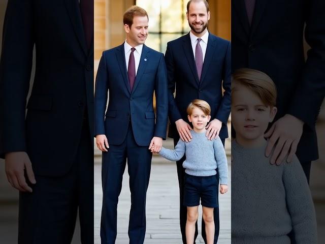 Prince Harry with Prince William and George #william #princeharry #princegeorge