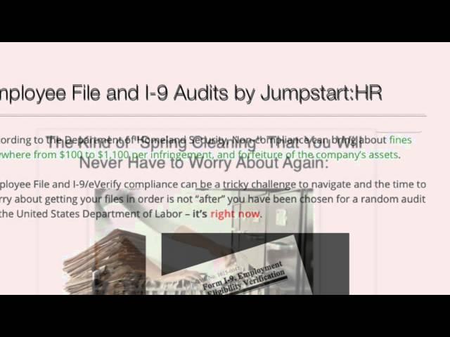 Jumpstart:HR Employee File  And I-9/eVerify Audits