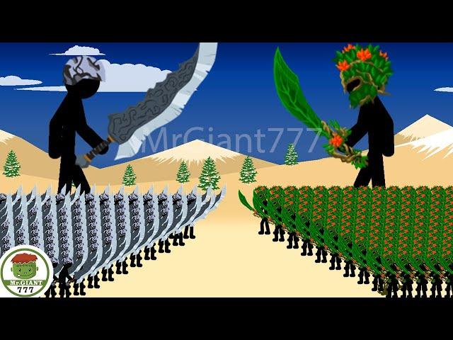 STICK FIGURE MERCENARY LEAF SKIN VS x9999 MERCENARY XENOPHON | Stick War Legacy Mod | MrGiant777