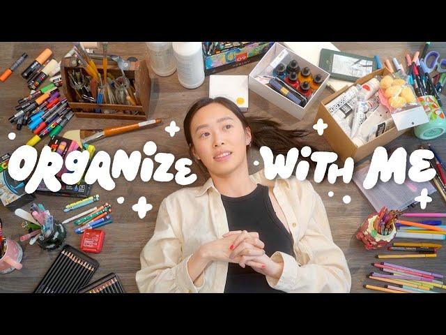  Declutter & Organize All My Art Supplies With Me 