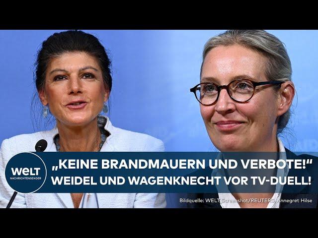 TV-DUELL: "Keine Brandmauern!" - Alice Weidel und Sahra Wagenknecht in Debattierlaune!