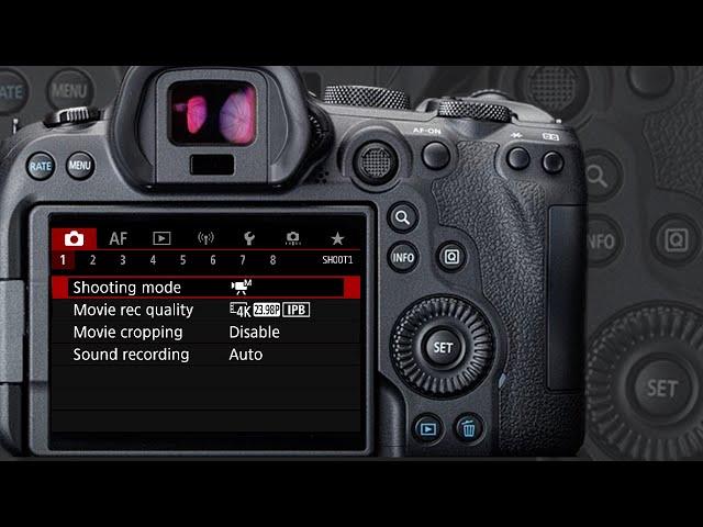 A complete walkthrough of the Canon EOS R6 menu system