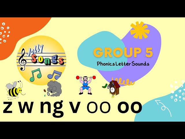 Jolly Phonics Group  5 Sound Reading Practice  Letter Sound Songs