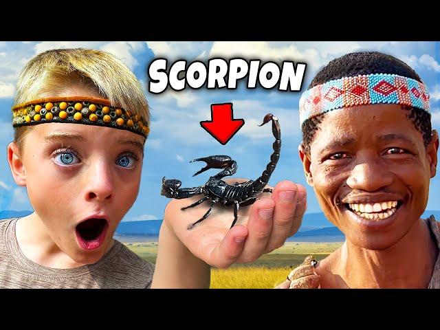 Kids hold SCORPIONS on Wild Africa Safari Adventure