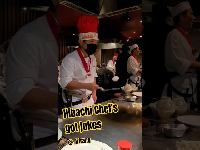 Hibachi Chef showing off tossing an egg