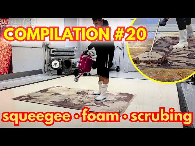 Carpet cleaning compilation #20 | squeegee, foam & scrubing