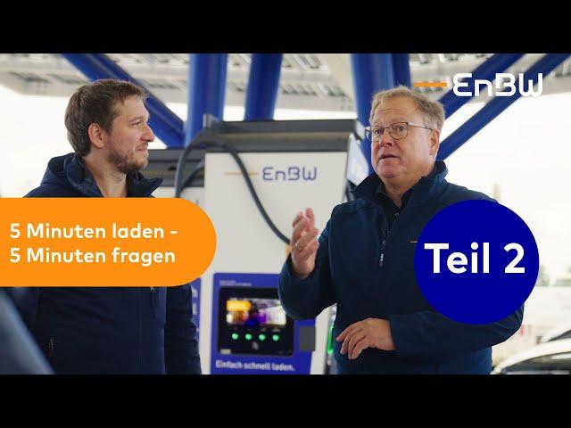 Ausstattung von Ladeparks | EnBW 5 Minuten laden, 5 Minuten fragen