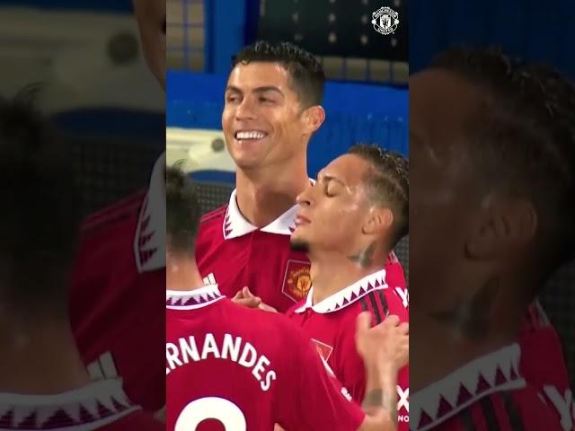 Ronaldo Celebrates With Antony 