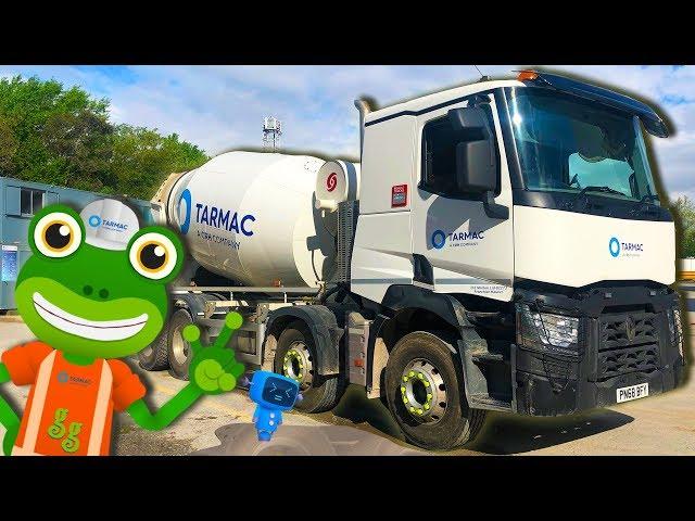 Concrete Mixer Trucks For Kids | Gecko's Real Vehicles | Construction Trucks For Children