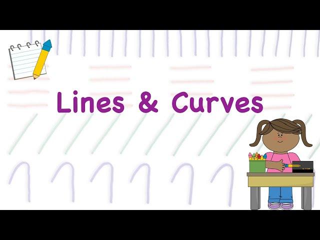 Basic Lines & Curves for Kids || How to draw an object using Lines & Curves || Learn Lines & Curves