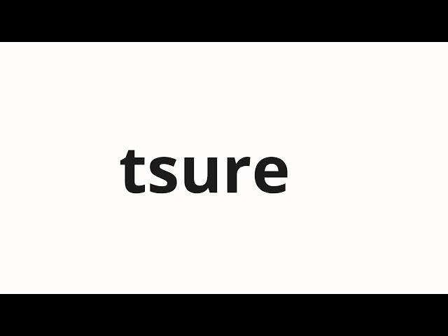 How to pronounce tsure─ | 連れ─ (─ in Japanese)