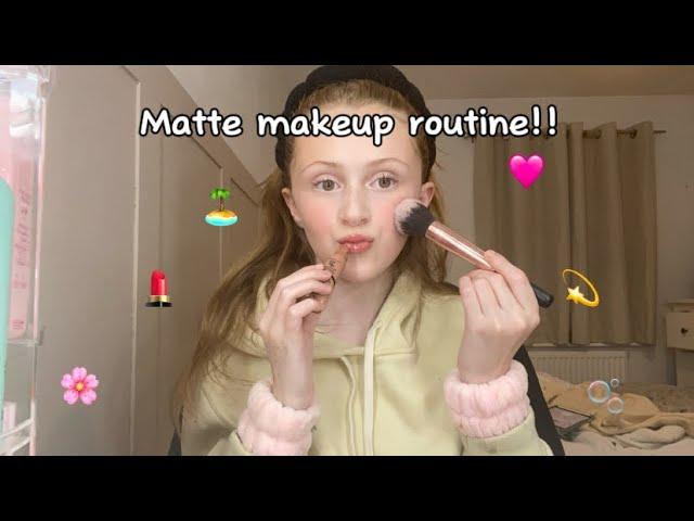 MATTE MAKEUP ROUTINE!! 🩷🫧️ | F.L.O️