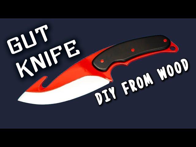 How to make GUT KNIFE CS:GO from wood. DIY GUT KNIFE with your own hands from the ruler