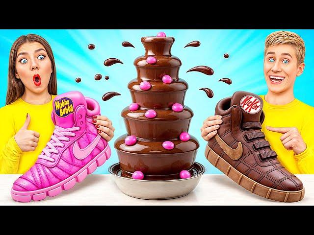 Chocolate Fountain Fondue Challenge | Delicious Kitchen Hacks by Multi DO Challenge