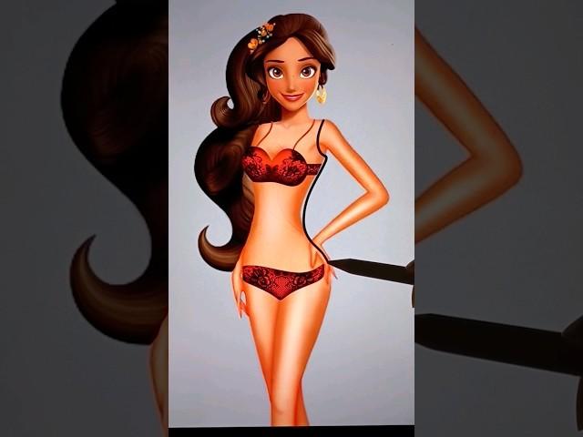 Disney Princess Elena Glow up Transformation #cartoon Disney Princess Glow up #cartoonart #elena