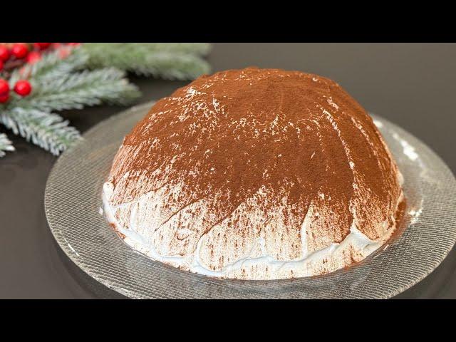 COFFEE CHRISTMAS ZUCCOTTO sweet without cooking fresh soft and creamy! Quick and easy recipe