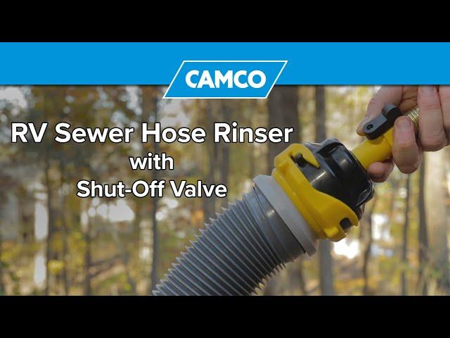 RV Sewer Hose Rinser with Shut-Off Valve