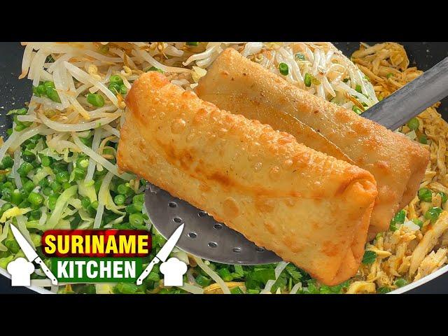 Surinaamse Ouderwetse Loempia Recept Met Eigen Vulling + Eigen Deeg |  Spring Roll Filling + Dough