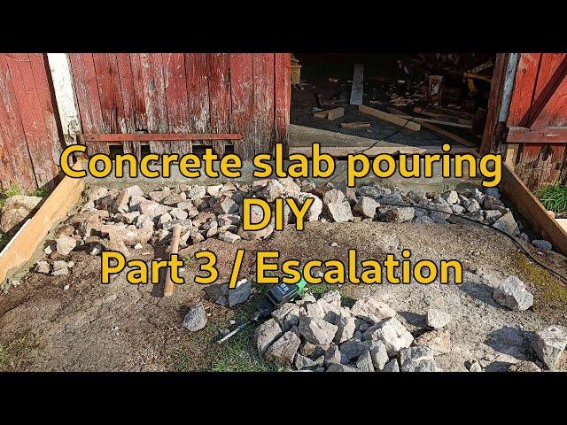 Betonilaatan teko, osa 3, eskalaatio | Concrete slab pouring DIY Part 3