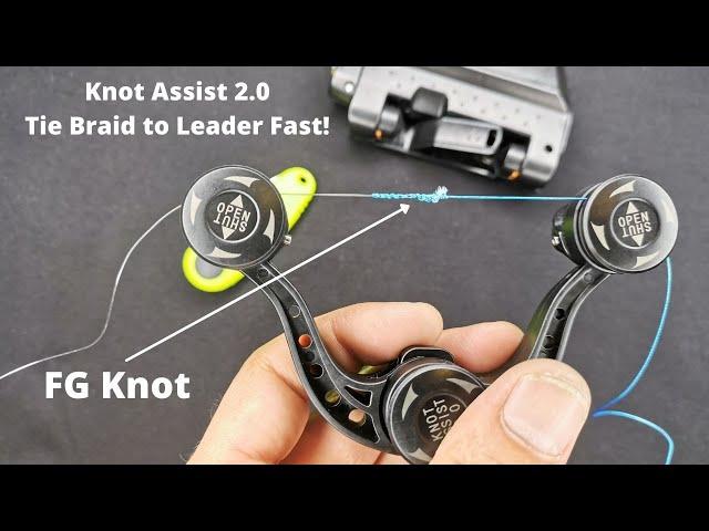 FG Fishing Knot Tying Tool - Knot Assist 2.0 (Tie Braid to Leader Fast!) [4K]