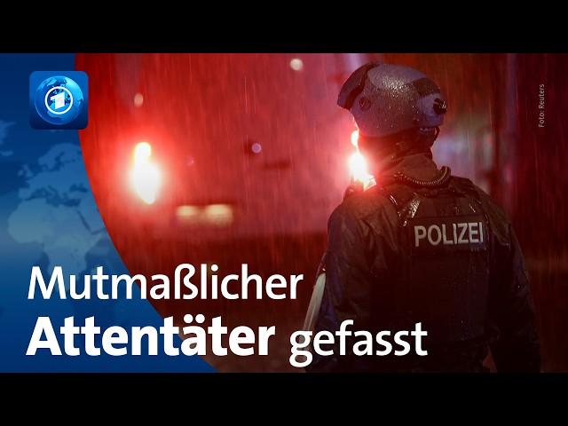 Solingen: Polizei nimmt mutmaßlichen Attentäter fest | tagesthemen 23:30 Uhr, 24.08.2024