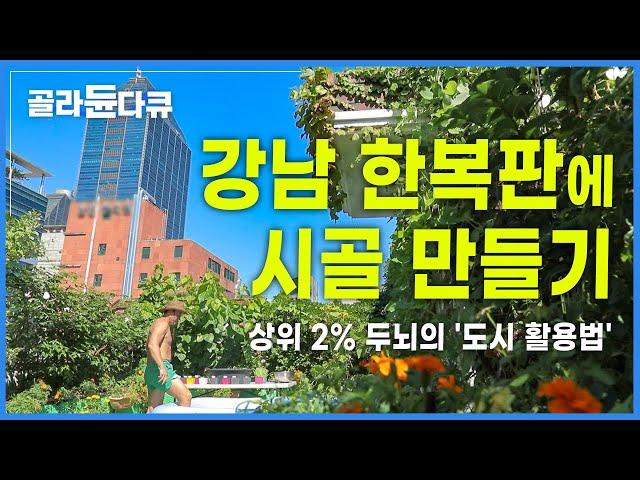 "시골? 내려가지 말고 가지고 오자" 두뇌 상위 2% 멘사 회원의 '도시 활용법'┃이세계에서 온 농부┃강남 한복판에 시골 만들기┃한국기행┃#골라듄다큐