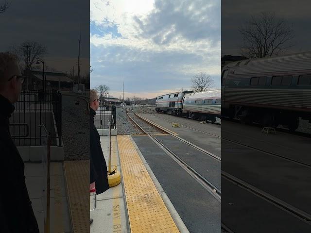 Awesome View of Amtrak Train Arrival | Hudson, NY