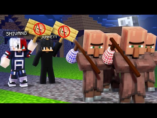 WHY WE KICKED OUT VILLAGERS FROM THE VILLAGE IN MINECRAFT!!