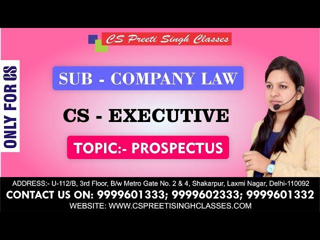 CS executive video lectures  | company law pen drive classes | executive online lectures | best cs